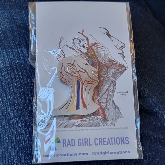 Rad Girl Creations Anatomical Pin - Picture 1 of 2